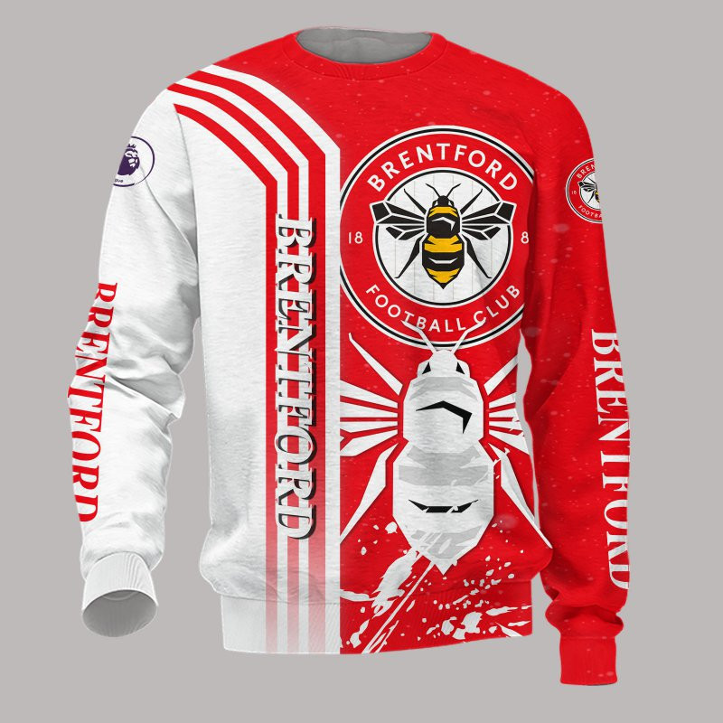 3D Hoodie All Over Print Apparel Brentford FC