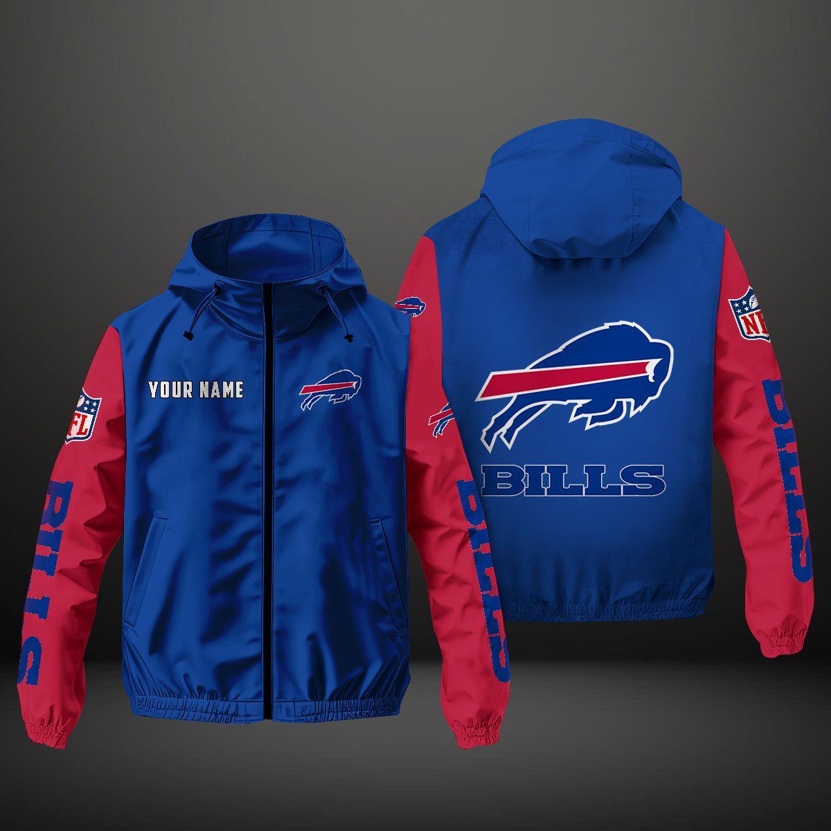 Buffalo Bills NFL Personalized Windbreaker Outdoor Jacket