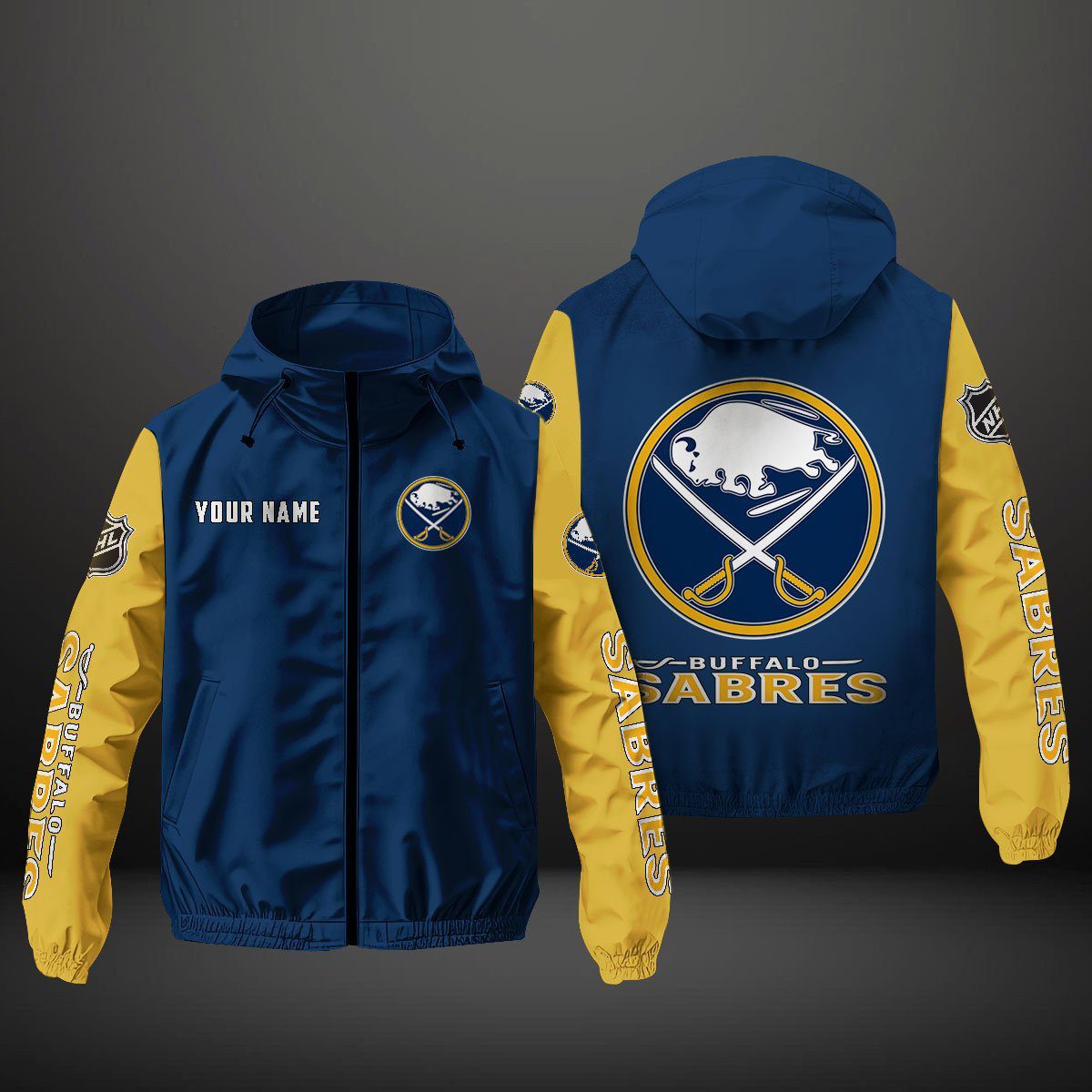 Buffalo Sabres NHL Personalized Windbreaker Outdoor Jacket