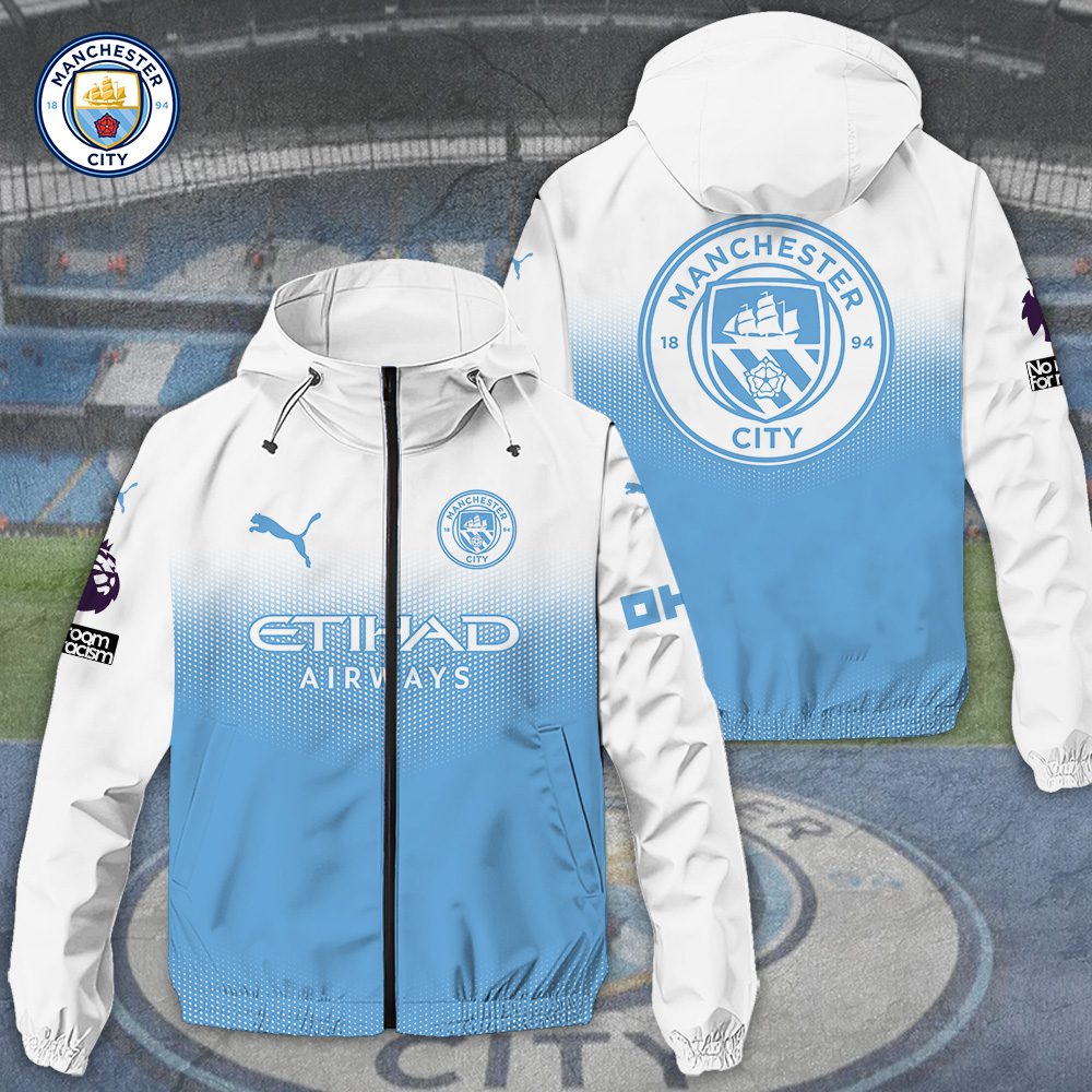 Manchester City 3D Windbreaker Jacket