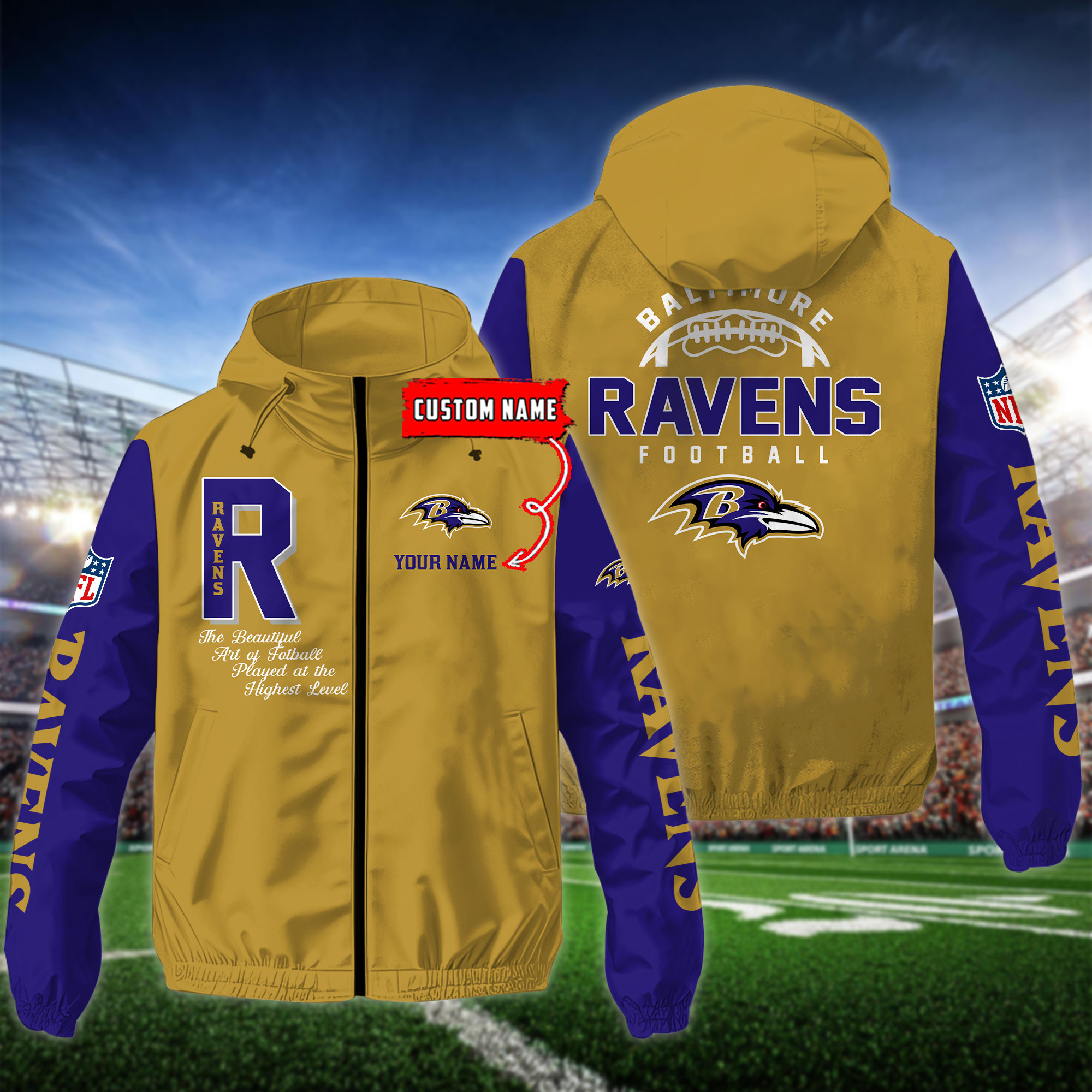 Baltimore Ravens Outdoor Jacket For Men