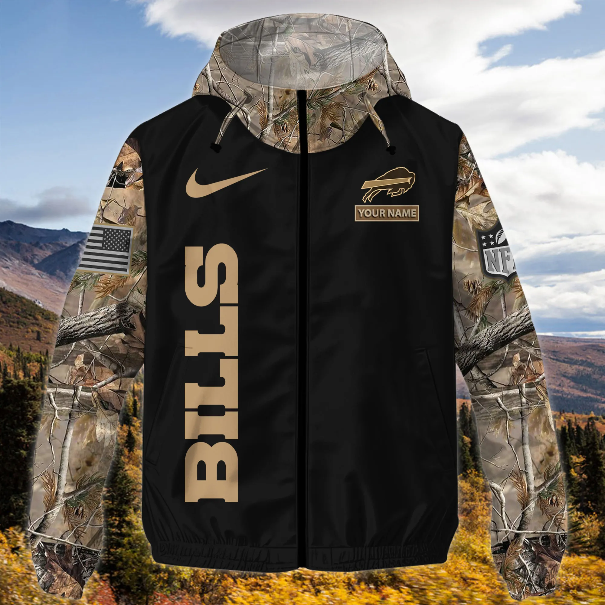 Buffalo Bills Personalized Hunting Outdoor Jacket