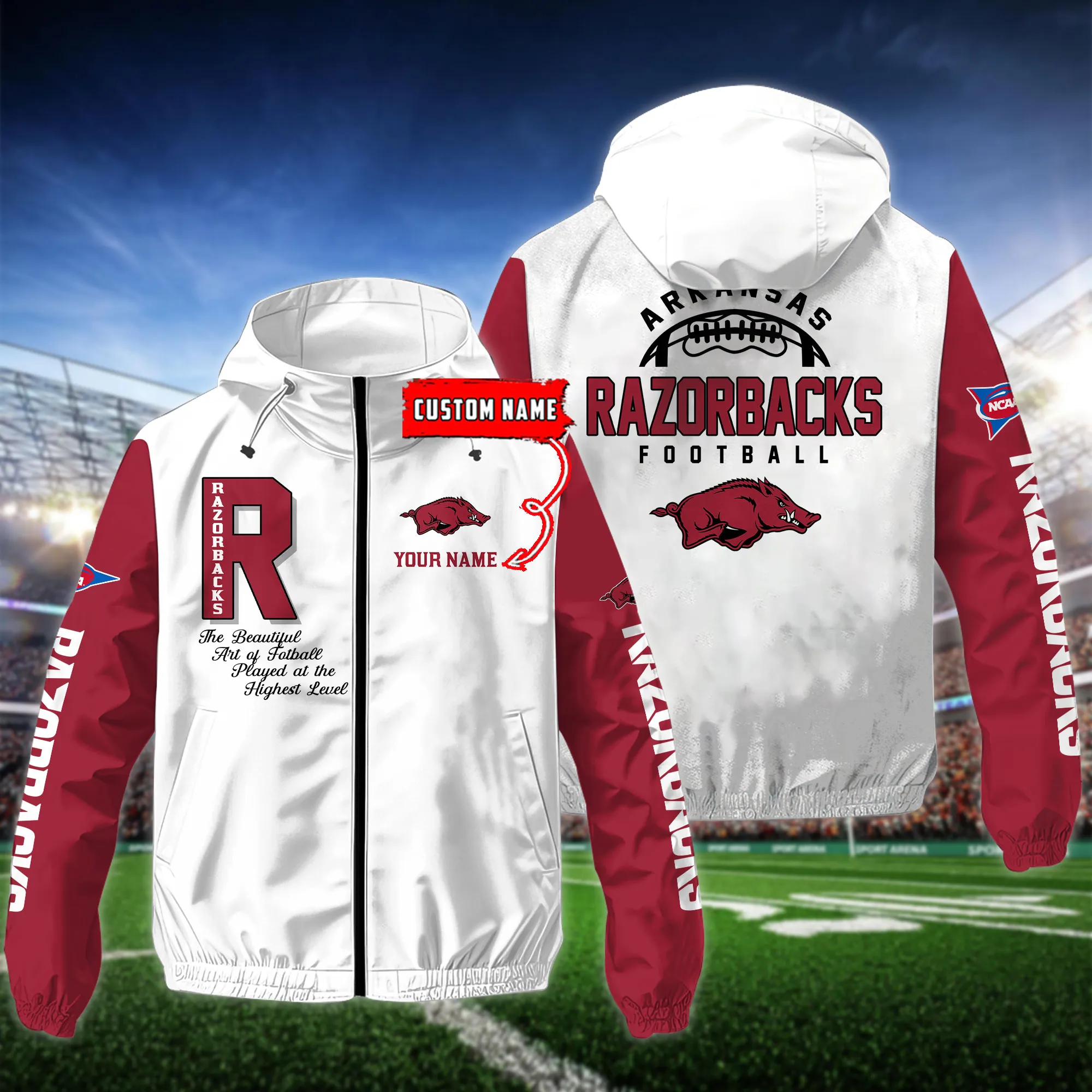 Arkansas Razorbacks Windbreaker Jacket For Men