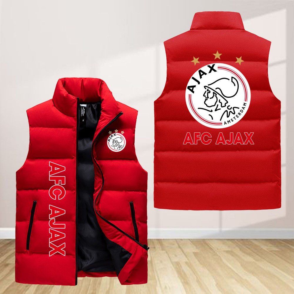 Afc Ajax Sleeveless Down Jacket Sleeveless Vest