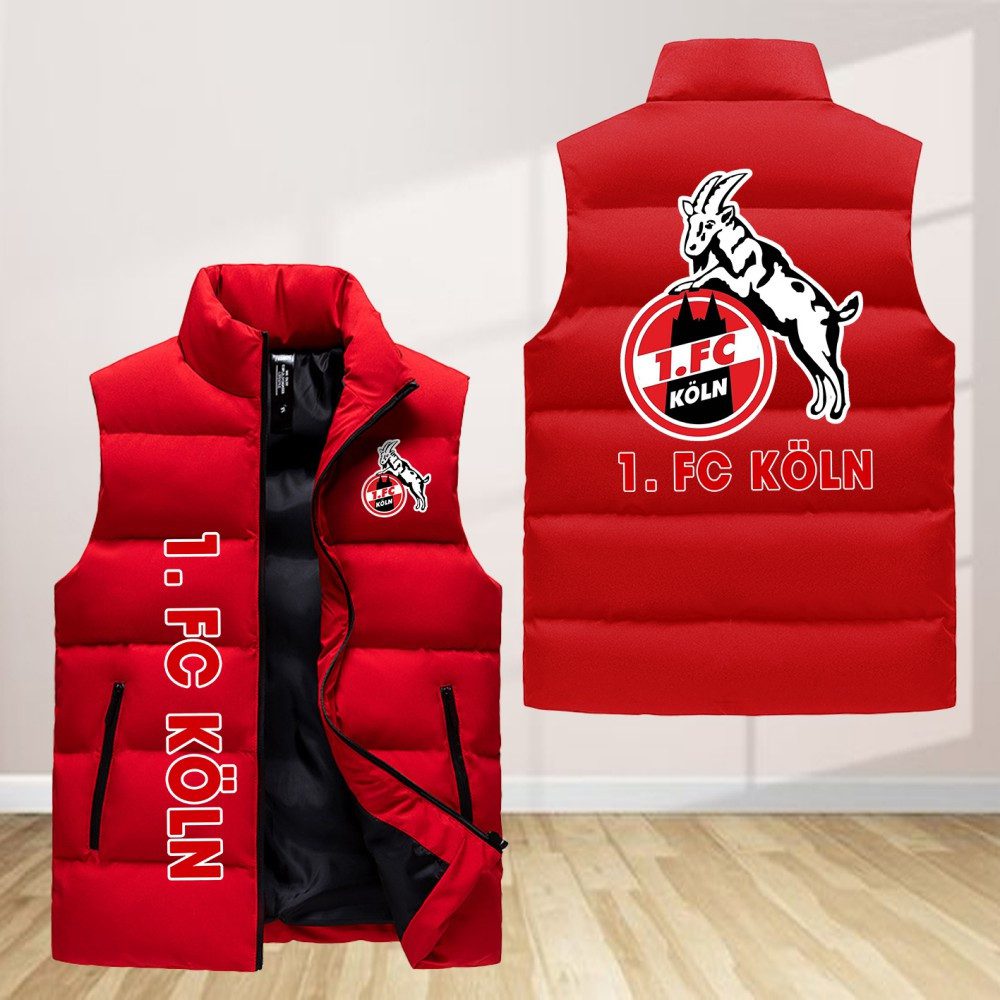1. Fc Koln Sleeveless Down Jacket Sleeveless Vest