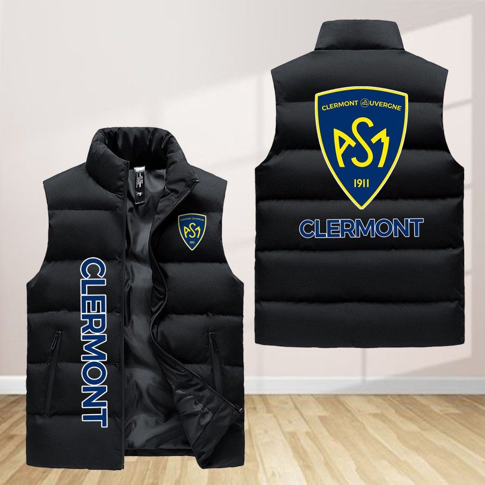 Asm Clermont Auvergne Sleeveless Down Jacket Sleeveless Vest