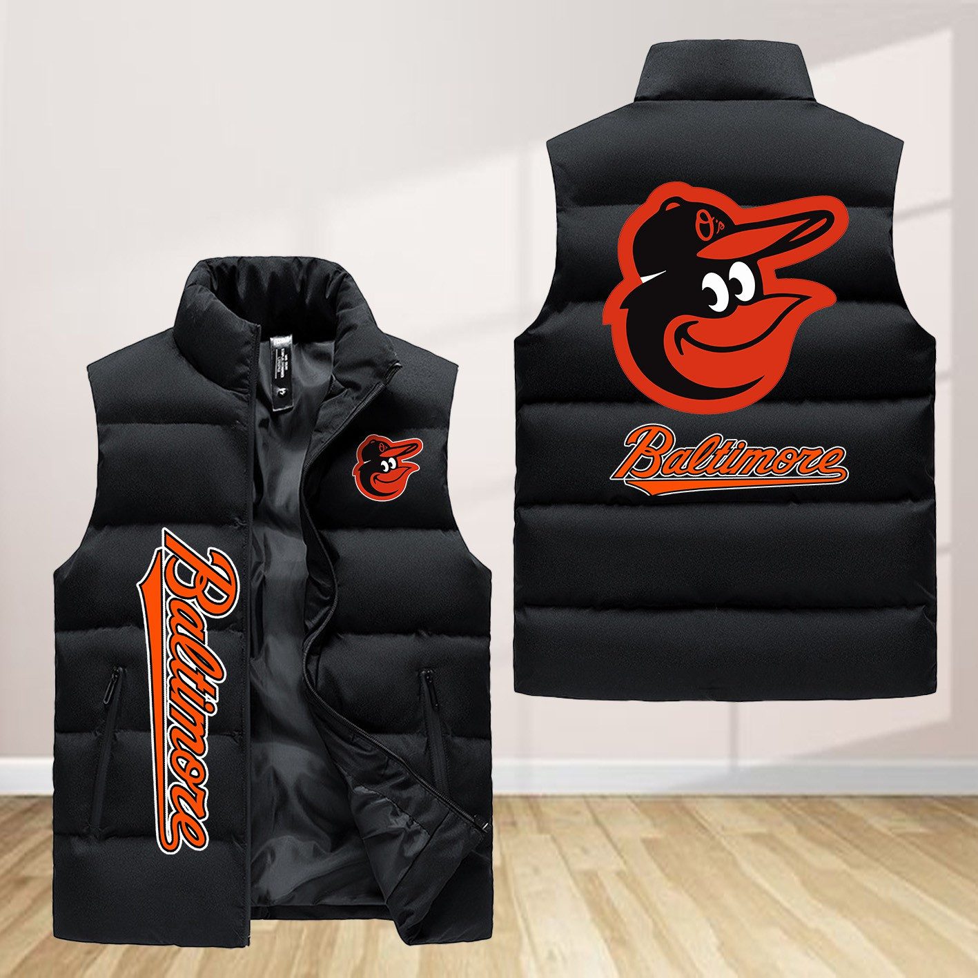 Baltimore Orioles Sleeveless Down Jacket Sleeveless Vest