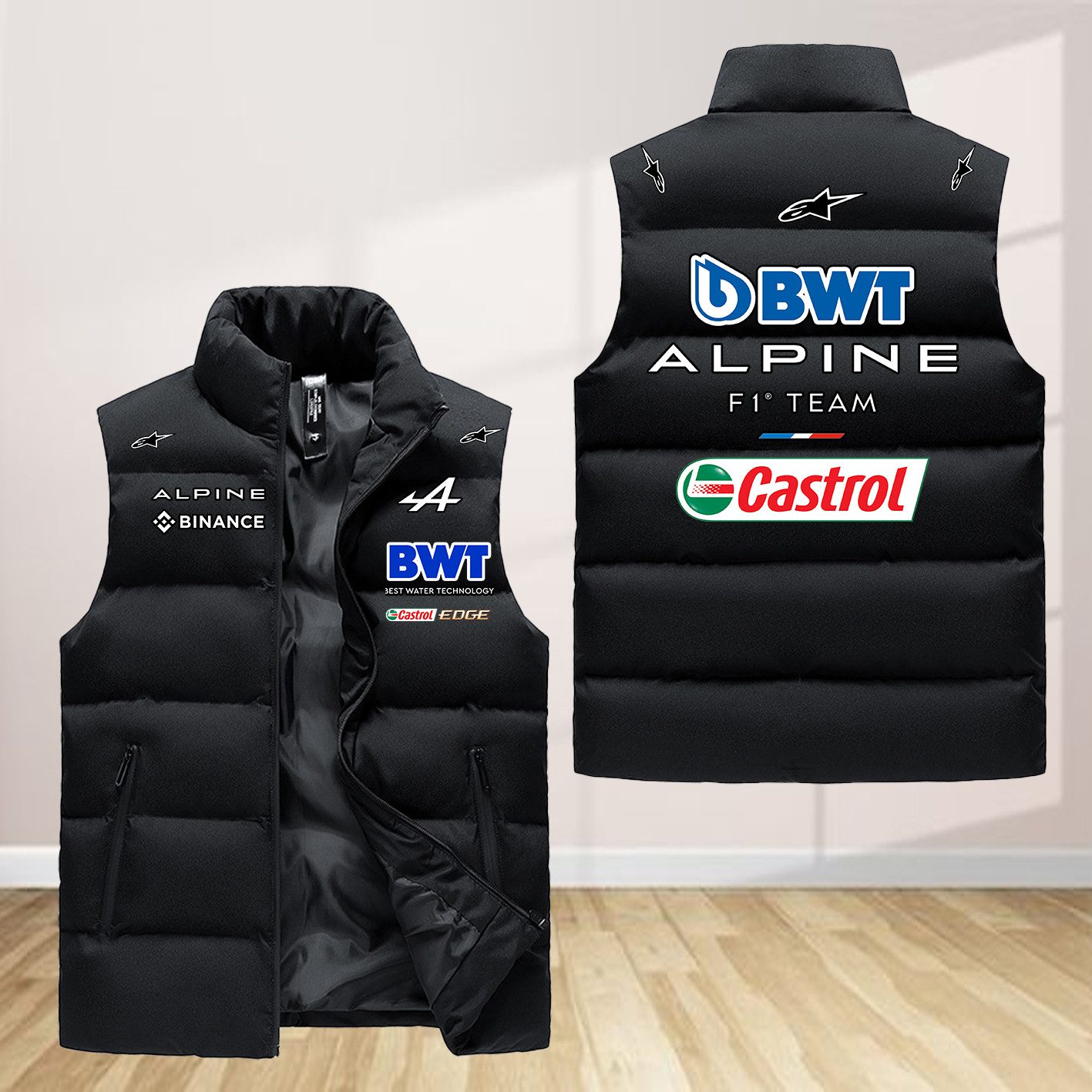 Alpine F1 Team Sleeveless Down Jacket Sleeveless Vest