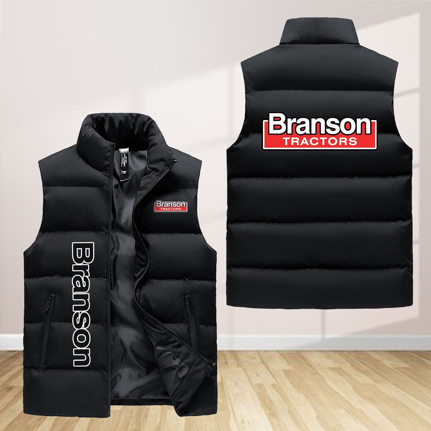 Branson Tractors Sleeveless Down Jacket Sleeveless Vest