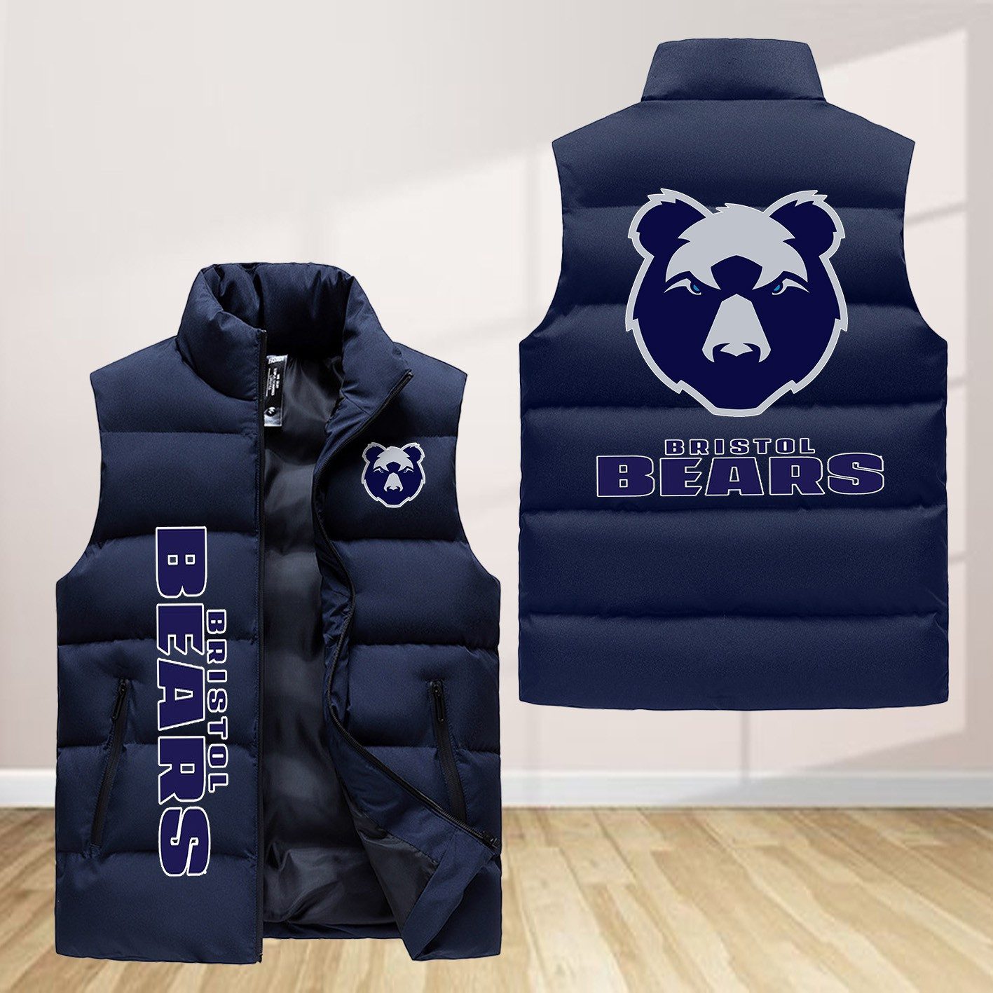 Bristol Bears Sleeveless Down Jacket Sleeveless Vest