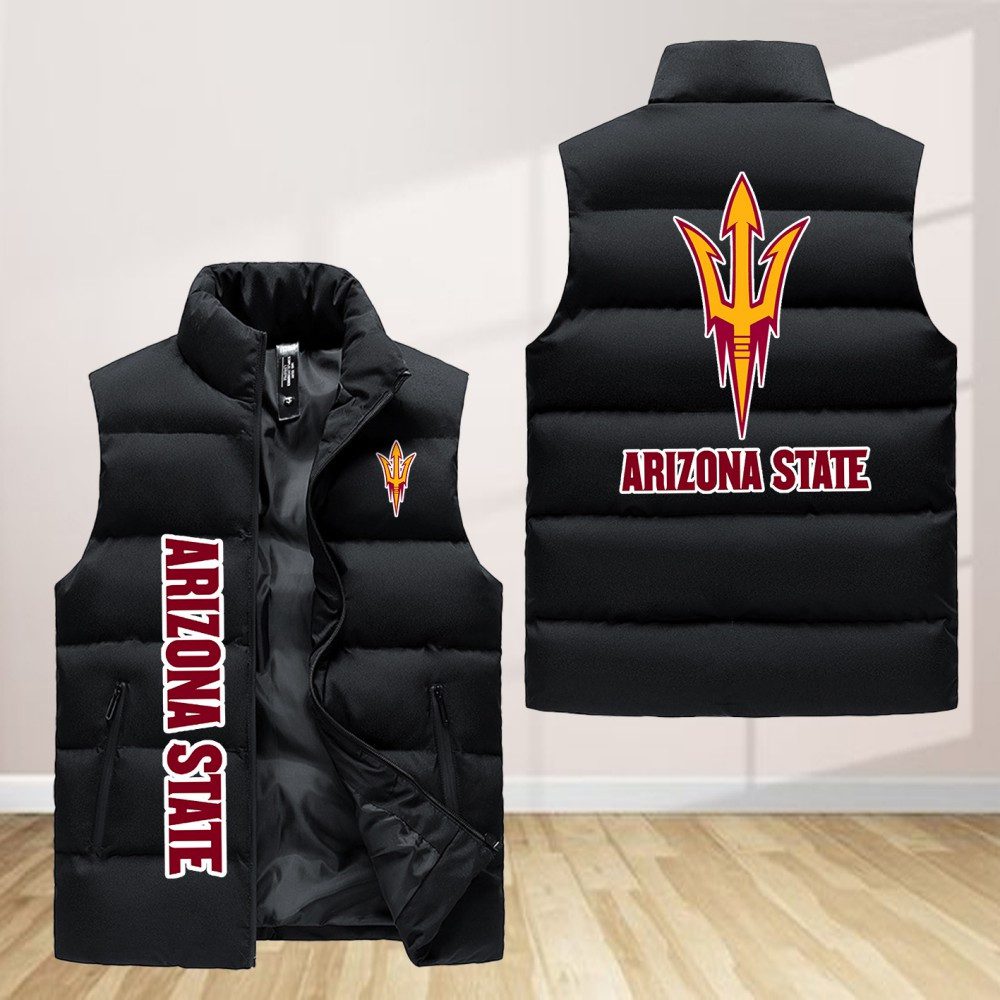 Arizona State Sun Devils Football Sleeveless Down Jacket Sleeveless Vest