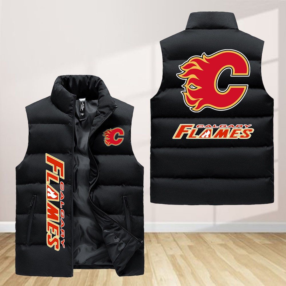 Calgary Flames Sleeveless Down Jacket Sleeveless Vest