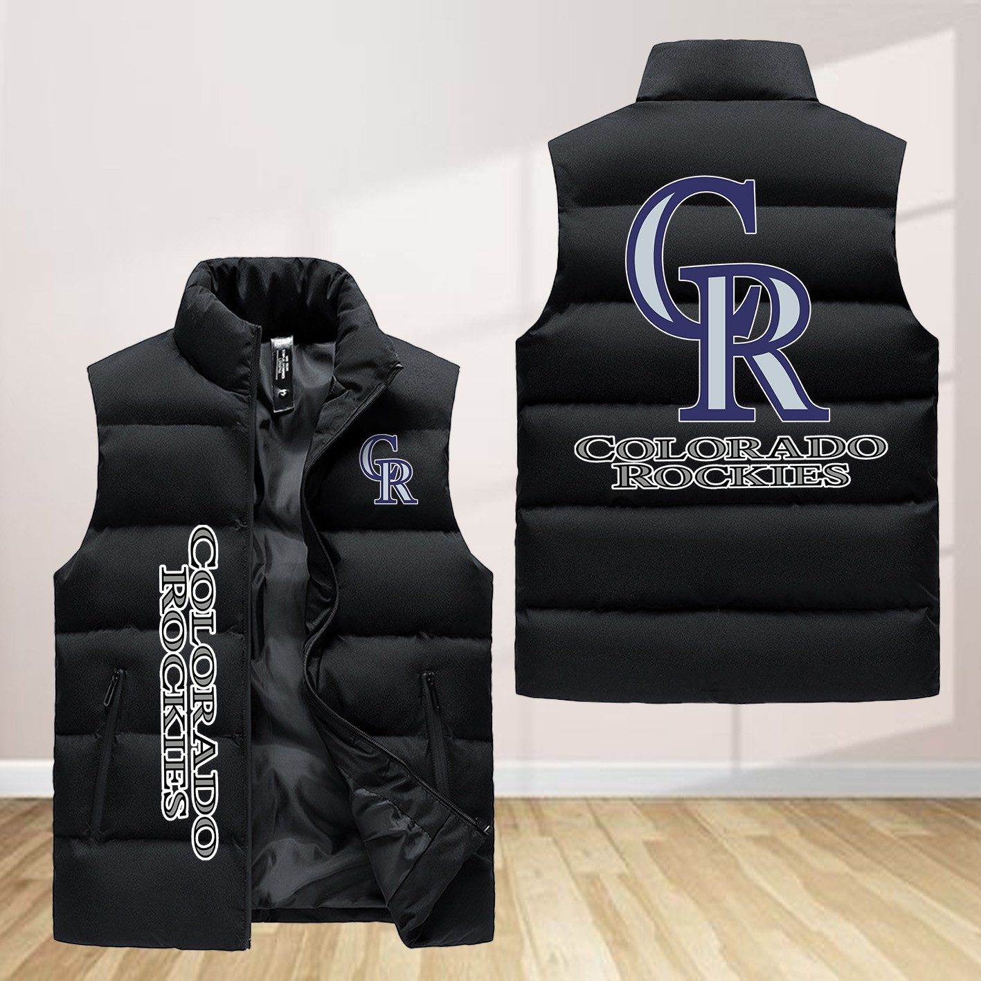 Colorado Rockies Sleeveless Down Jacket Sleeveless Vest