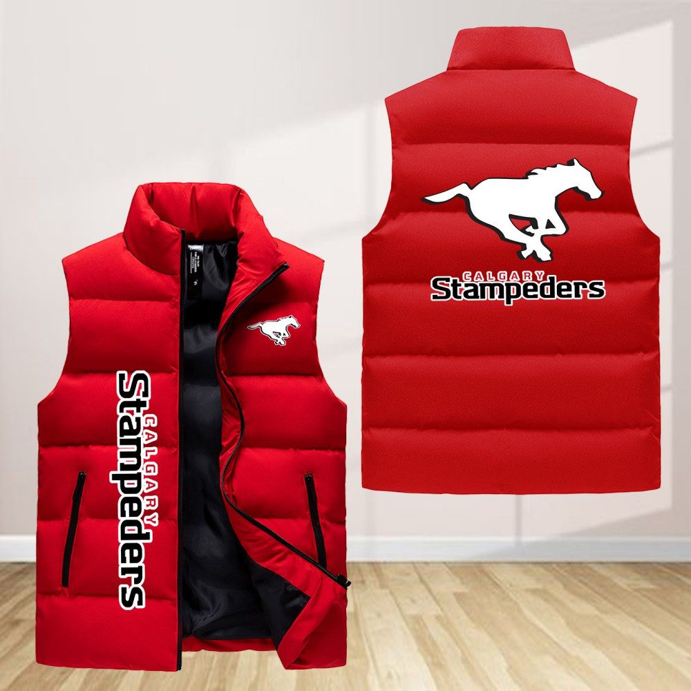 Calgary Stampeders Sleeveless Down Jacket Sleeveless Vest
