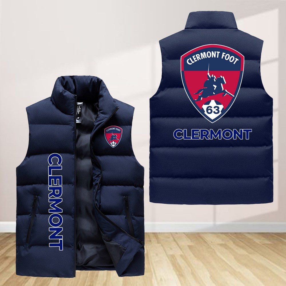 Clermont Foot Auvergne 63 Sleeveless Down Jacket Sleeveless Vest