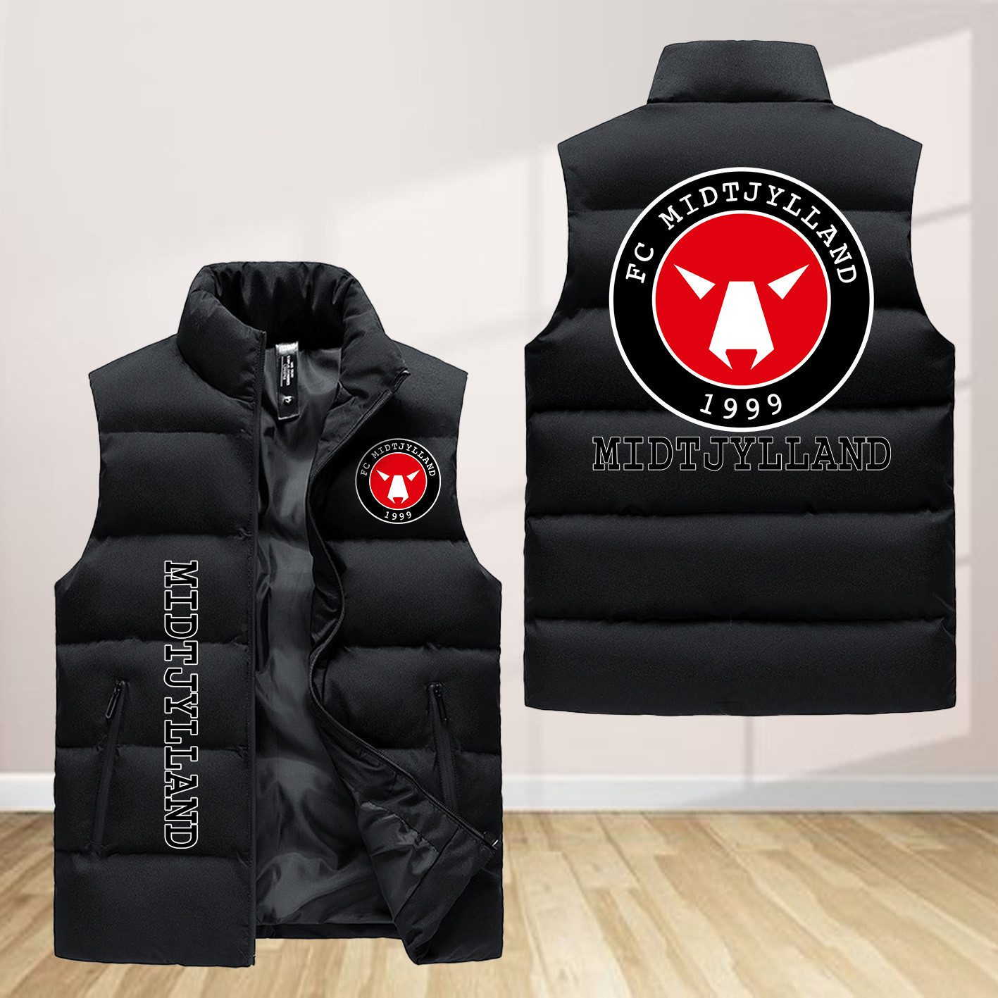 Fc Midtjylland Sleeveless Down Jacket Sleeveless Vest