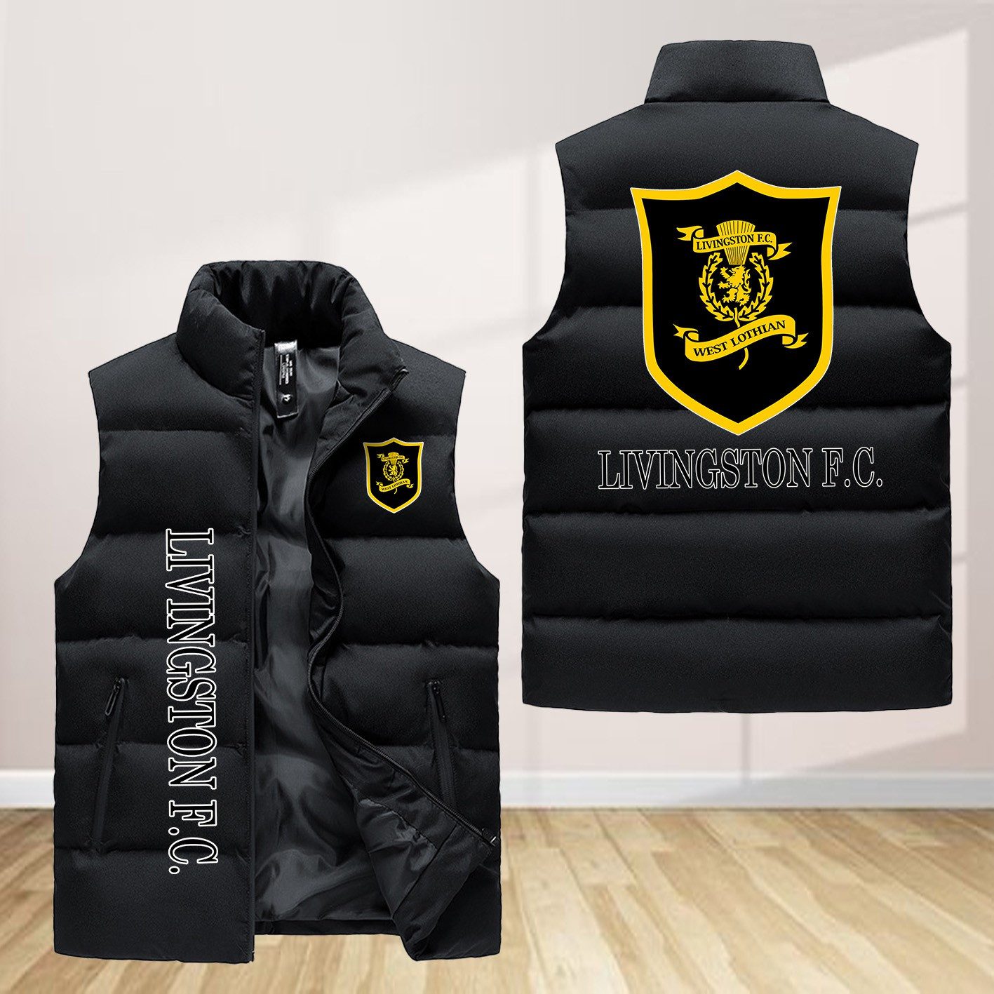 Livingston F.C Sleeveless Down Jacket Sleeveless Vest