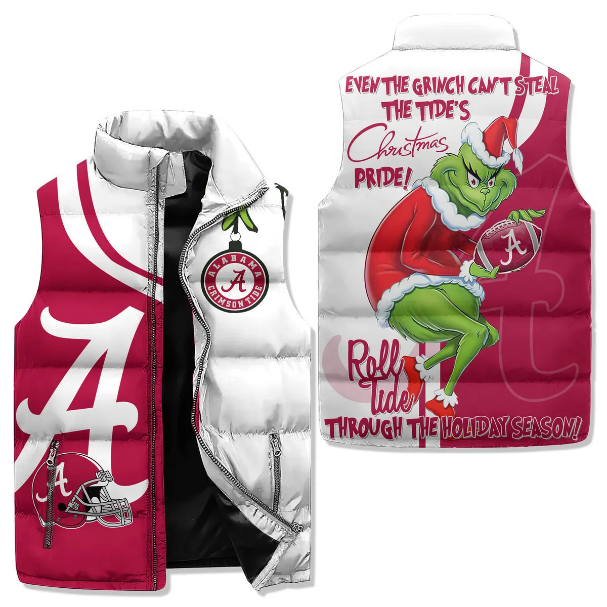 Alabama Crimson Tide Premium Sleeveless Puffer Jacket New Collection
