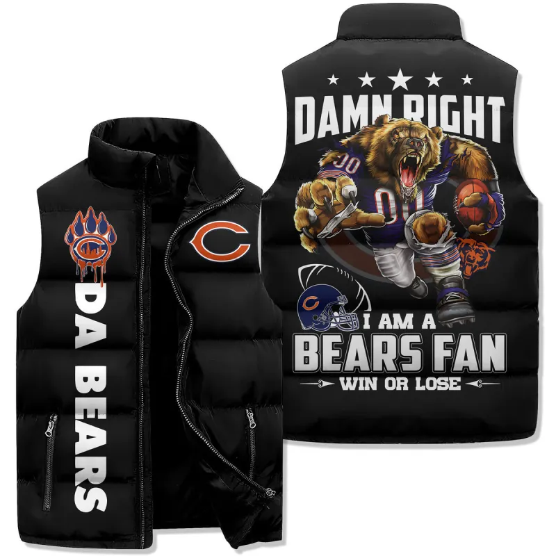 Chicago Bears Premium Sleeveless Puffer Jacket New Collection