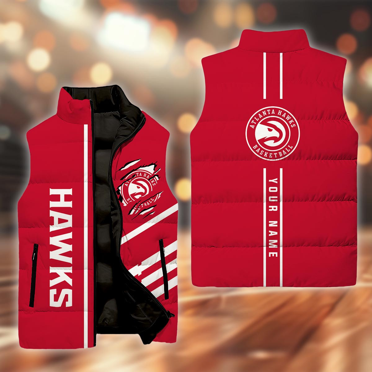 Atlanta Hawks Sleeveless Down Puffer Jacket