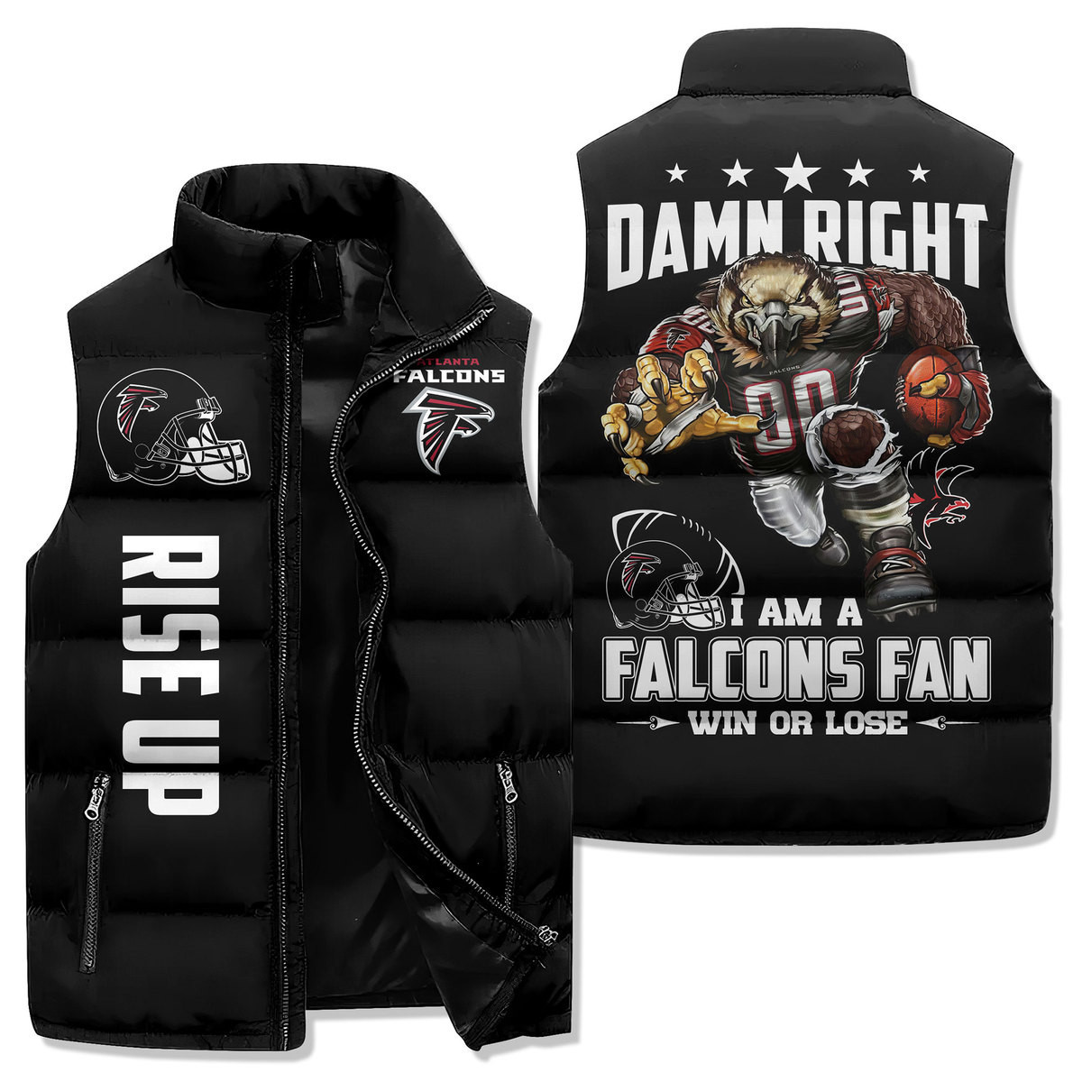 Atlanta Falcons Premium Sleeveless Puffer Jacket New Collection