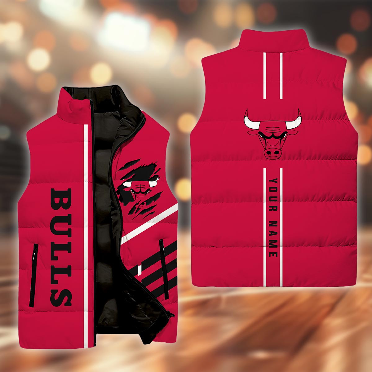 Chicago Bulls Sleeveless Down Puffer Jacket