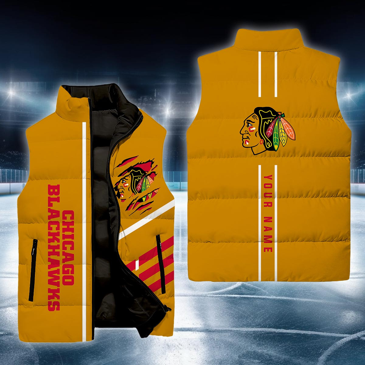 Chicago Blackhawks Sleeveless Down Jacket