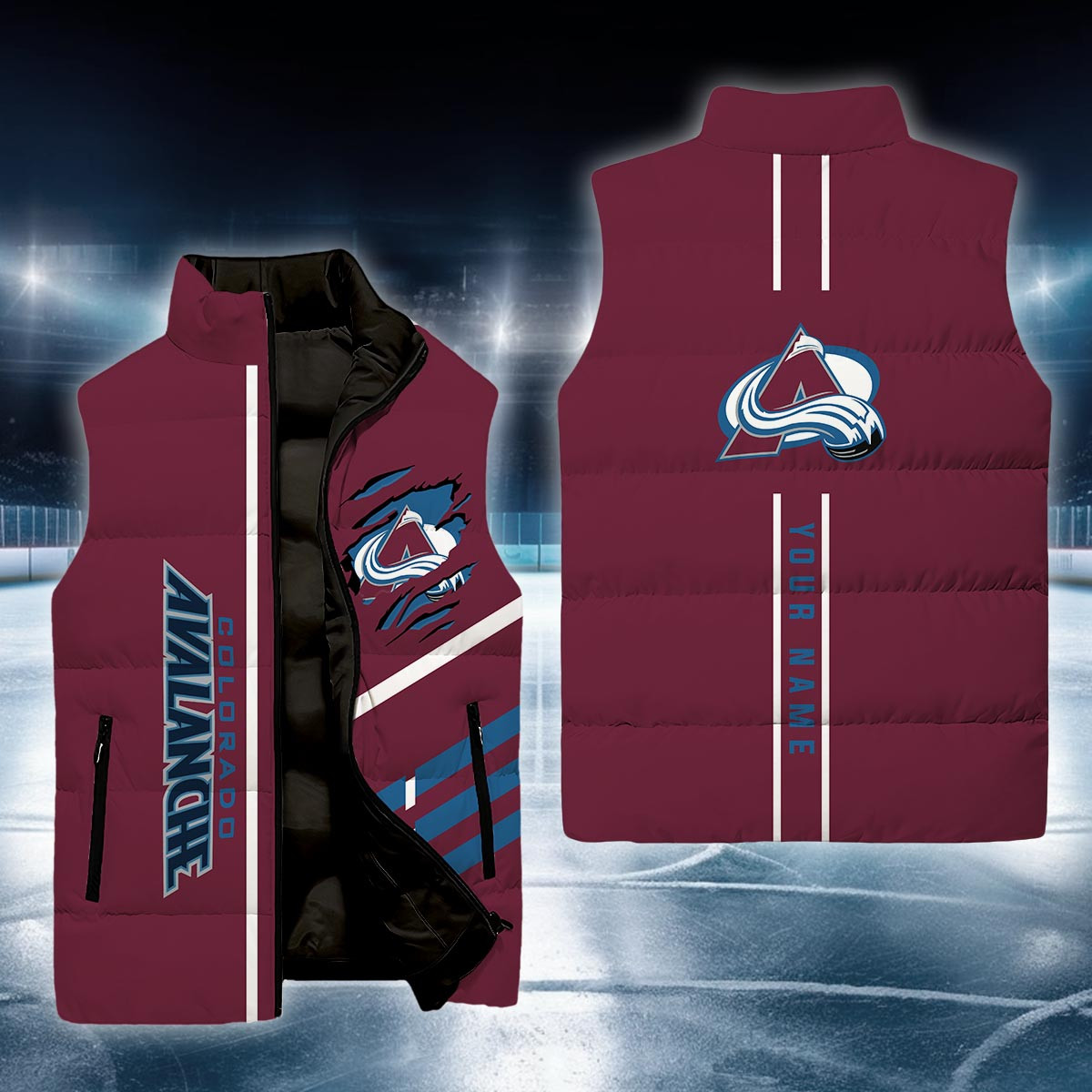 Colorado Avalanche Sleeveless Down Jacket