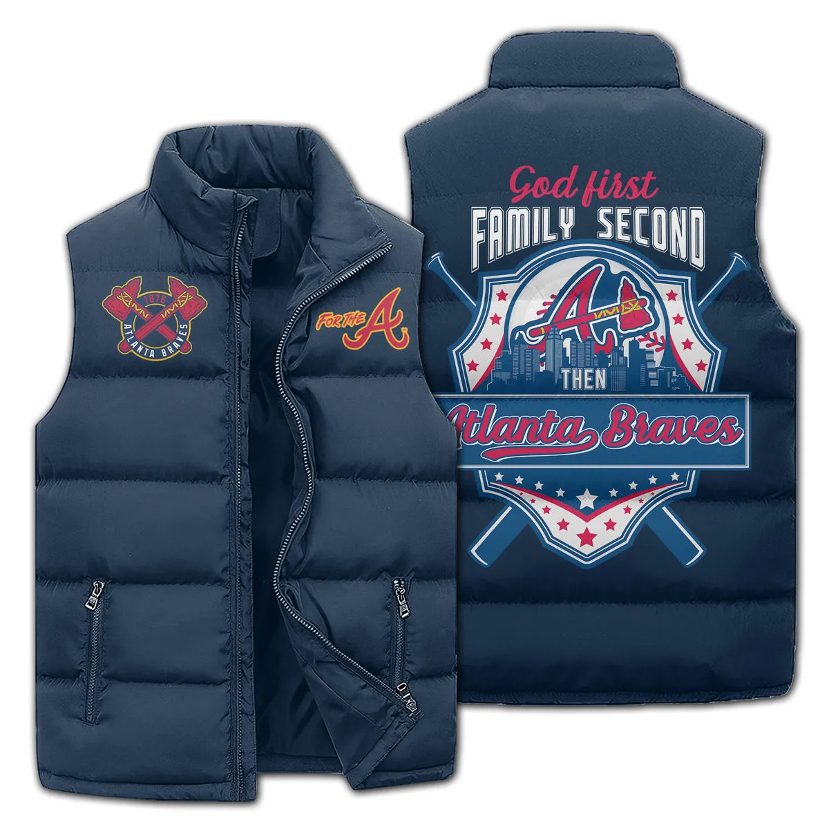 Atlanta Braves Premium Sleeveless Puffer Jacket New Collection