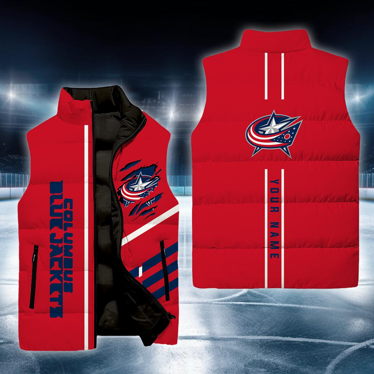 Columbus Blue Jackets Sleeveless Down Jacket