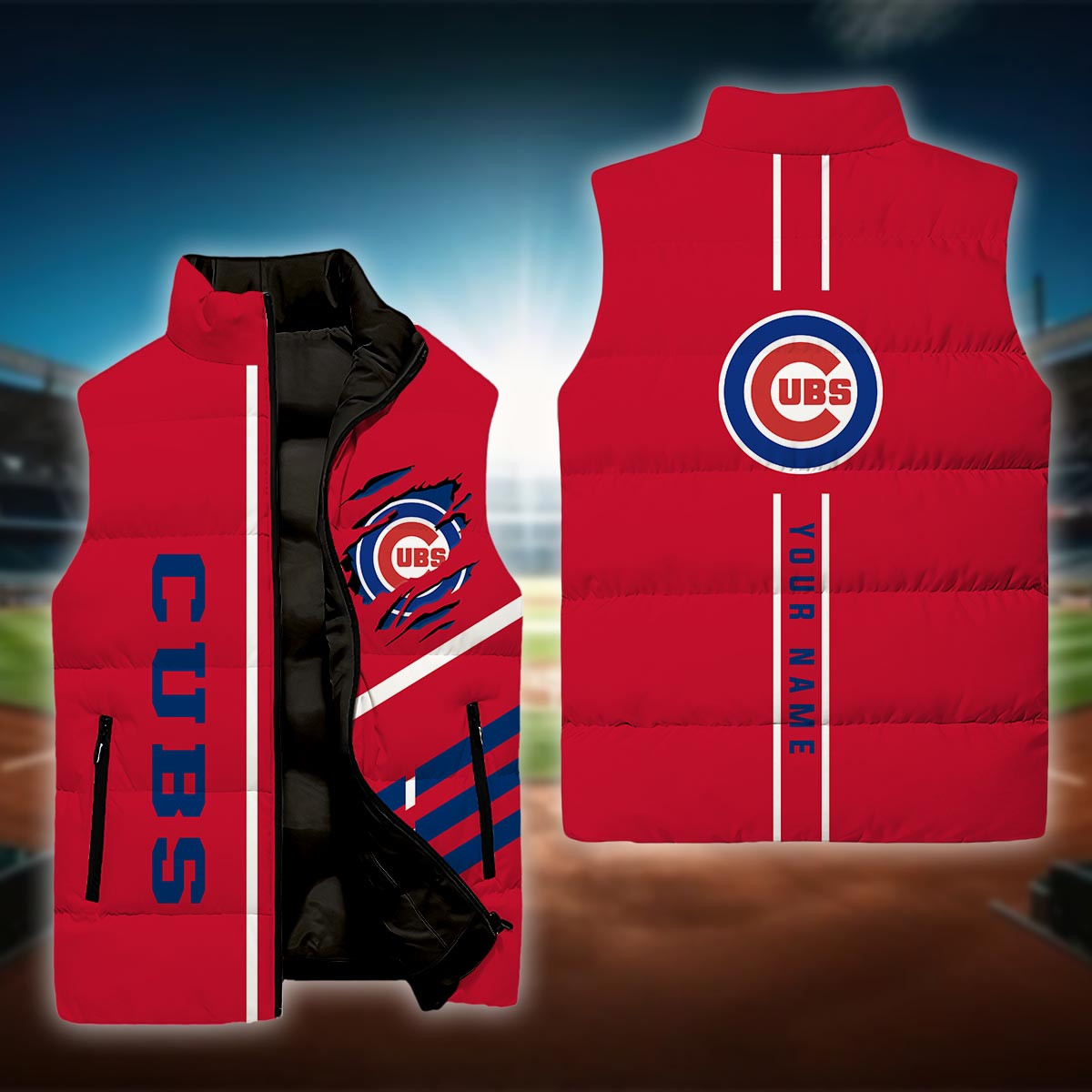 Chicago Cubs Sleeveless Down Puffer Jacket
