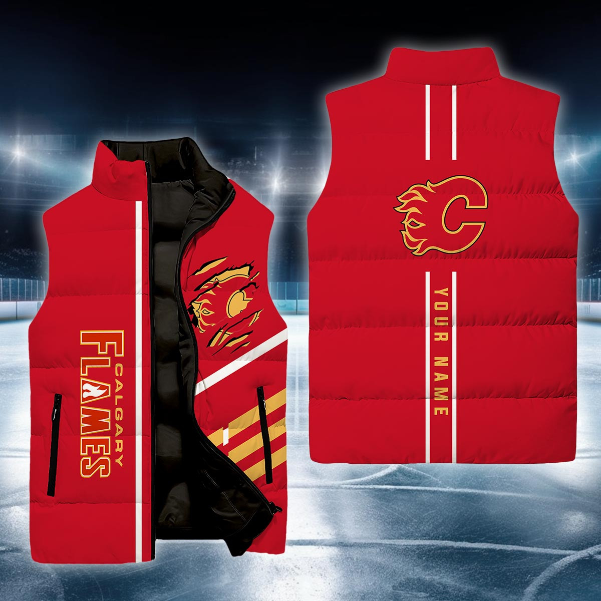 Calgary Flames Sleeveless Down Jacket