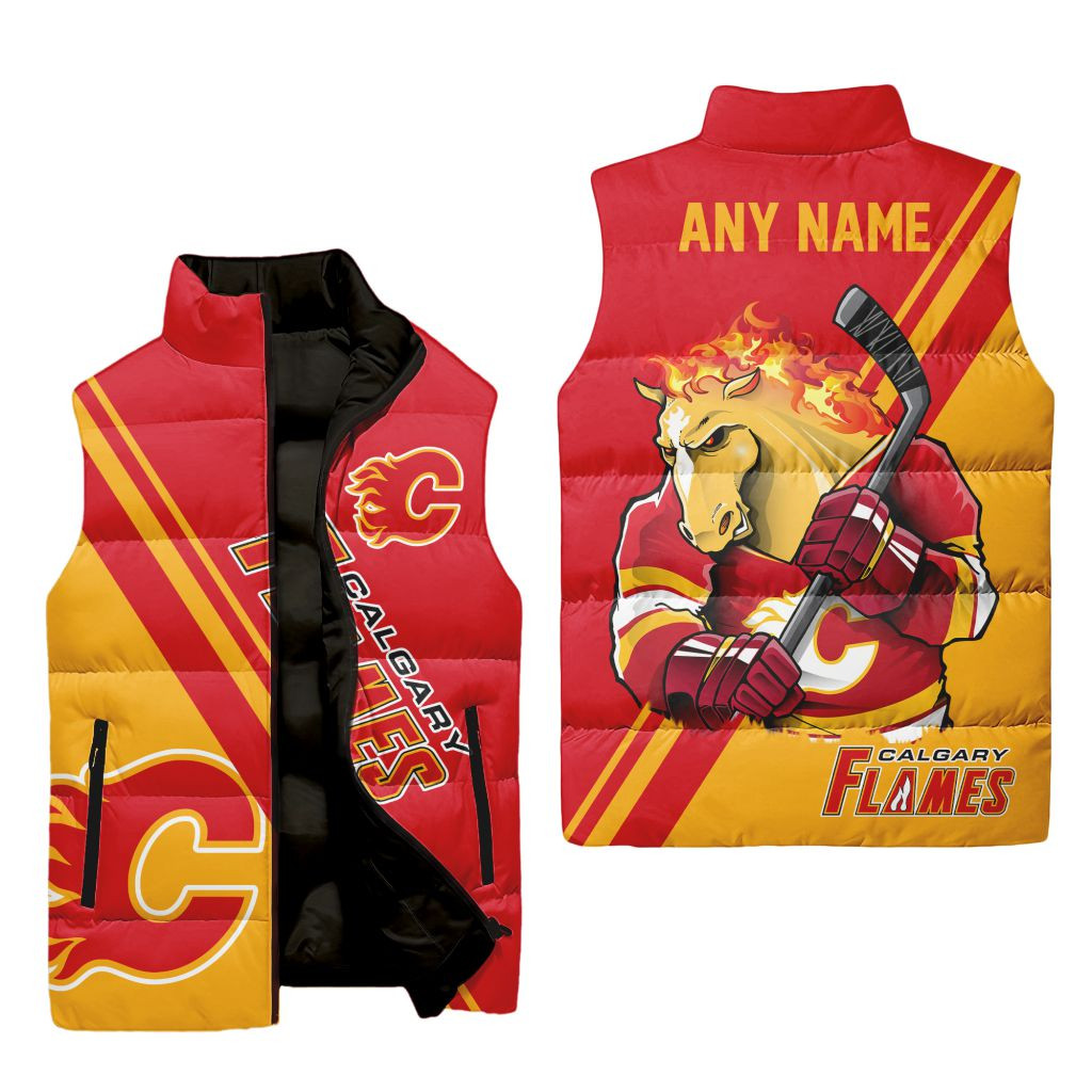 Calgary Flames Sleeveless Down Puffer Jacket