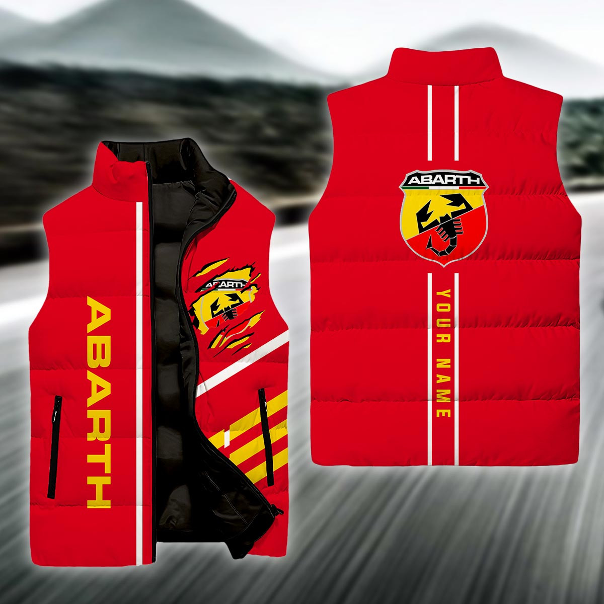 Abarth Sleeve Down Puffer Jacket For Men