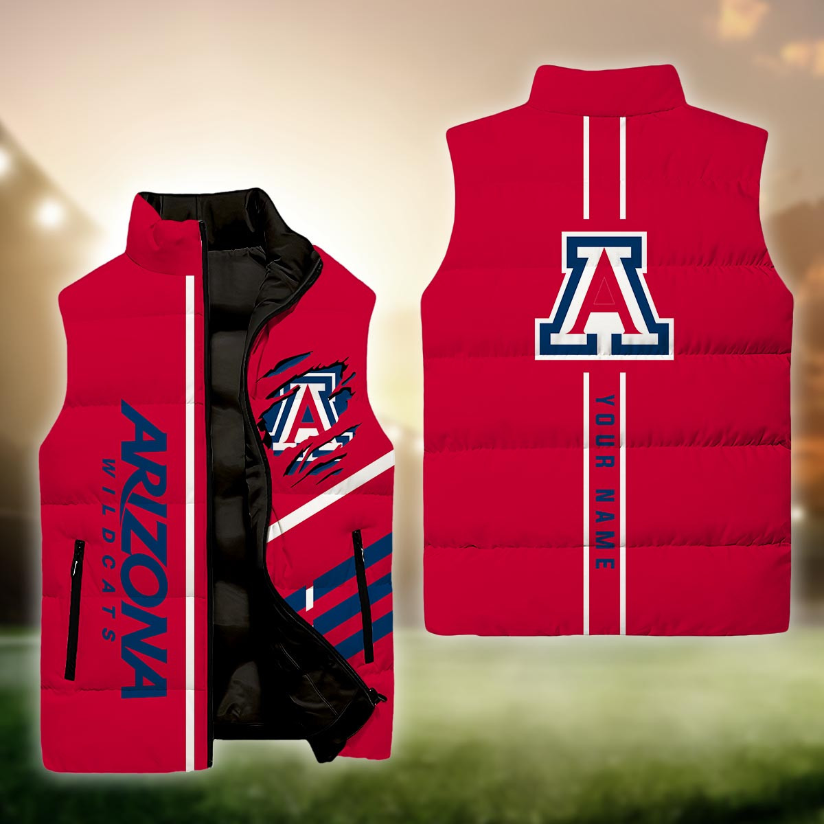 Arizona Wildcats Sleeveless Down Puffer Jacket