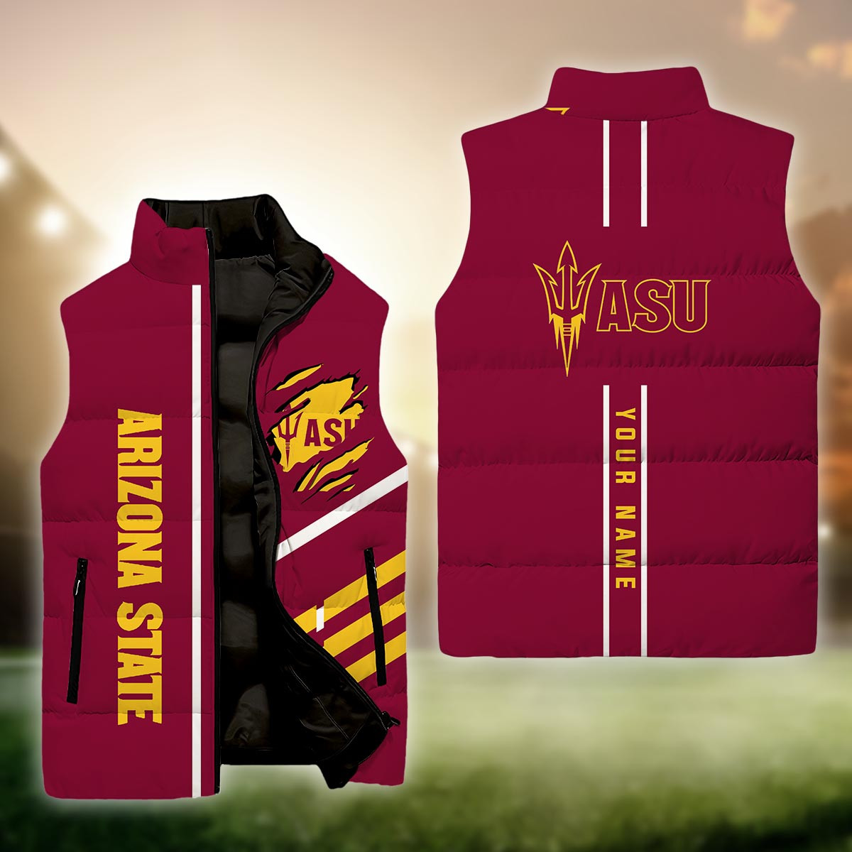 Arizona State Sun Devils Sleeveless Down Puffer Jacket
