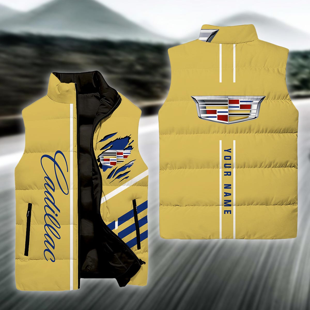 Cadillac Sleeve Down Puffer Jacket For Men