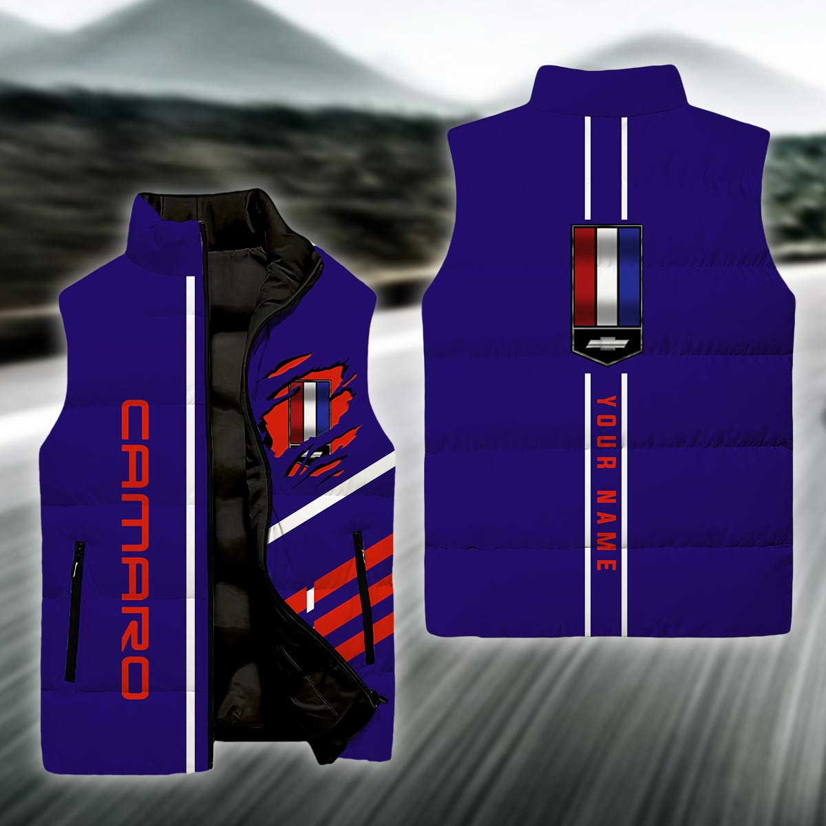 Chevrolet Camaro Sleeve Down Puffer Jacket