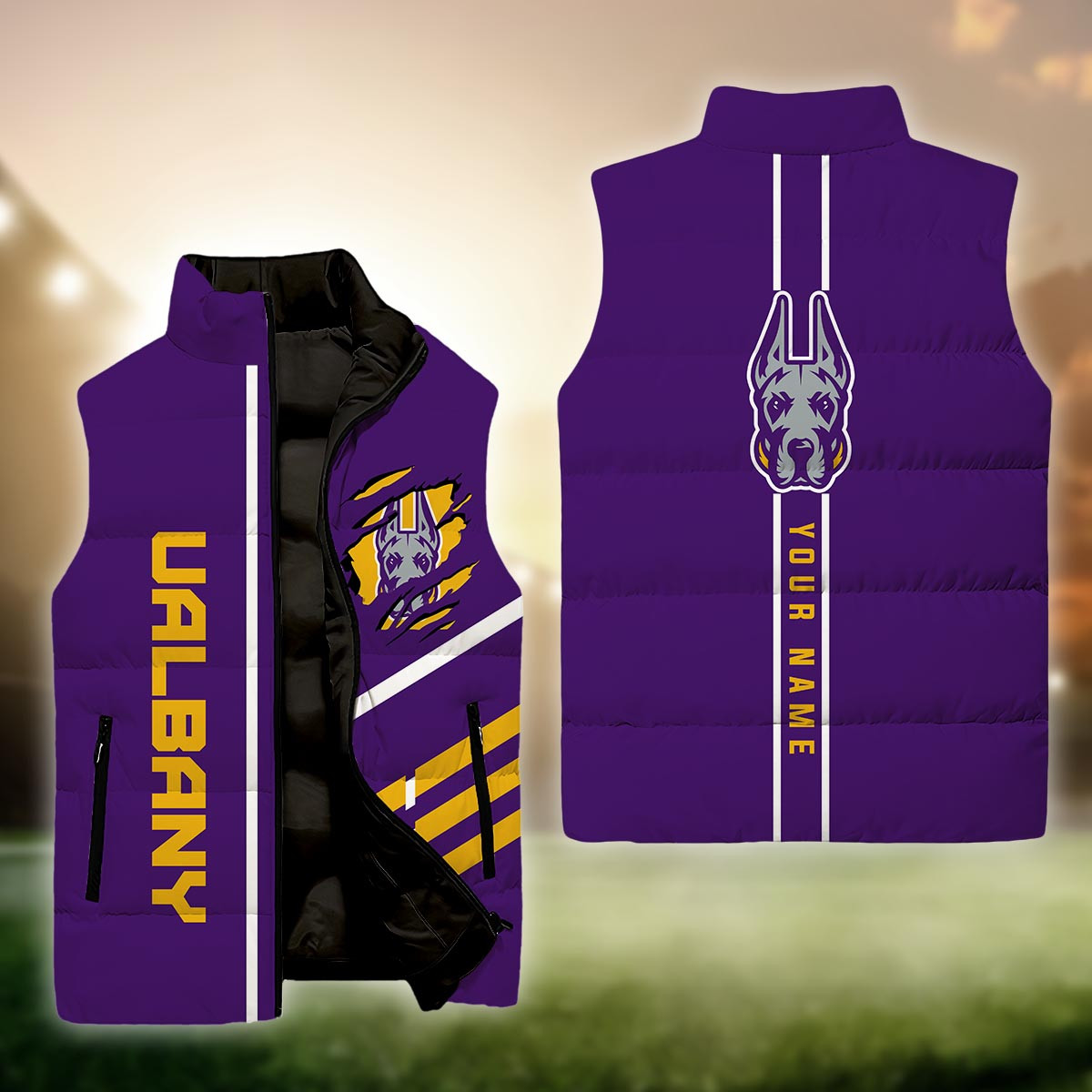 Albany Great Danes Sleeveless Down Puffer Jacket