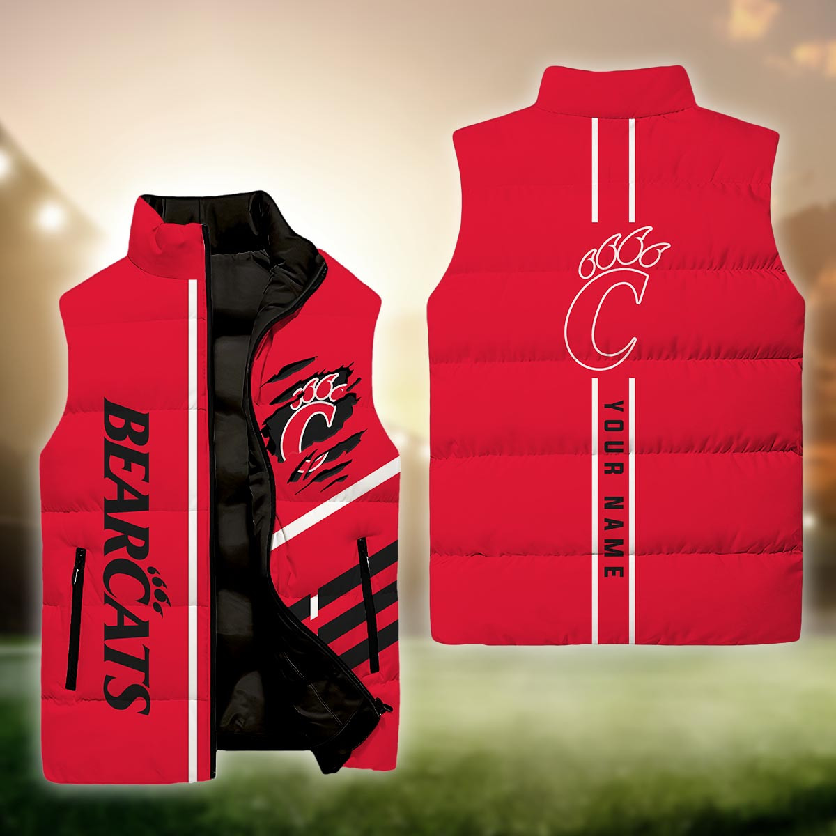 Cincinnati Bearcats Sleeveless Down Puffer Jacket