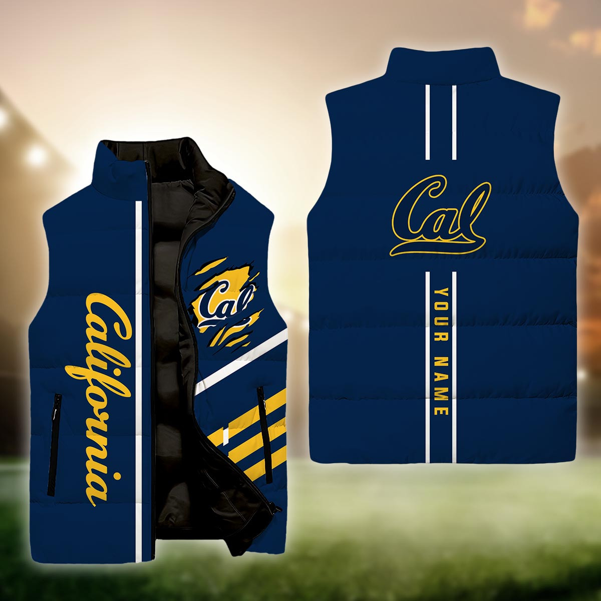 California Golden Bears Sleeveless Down Puffer Jacket