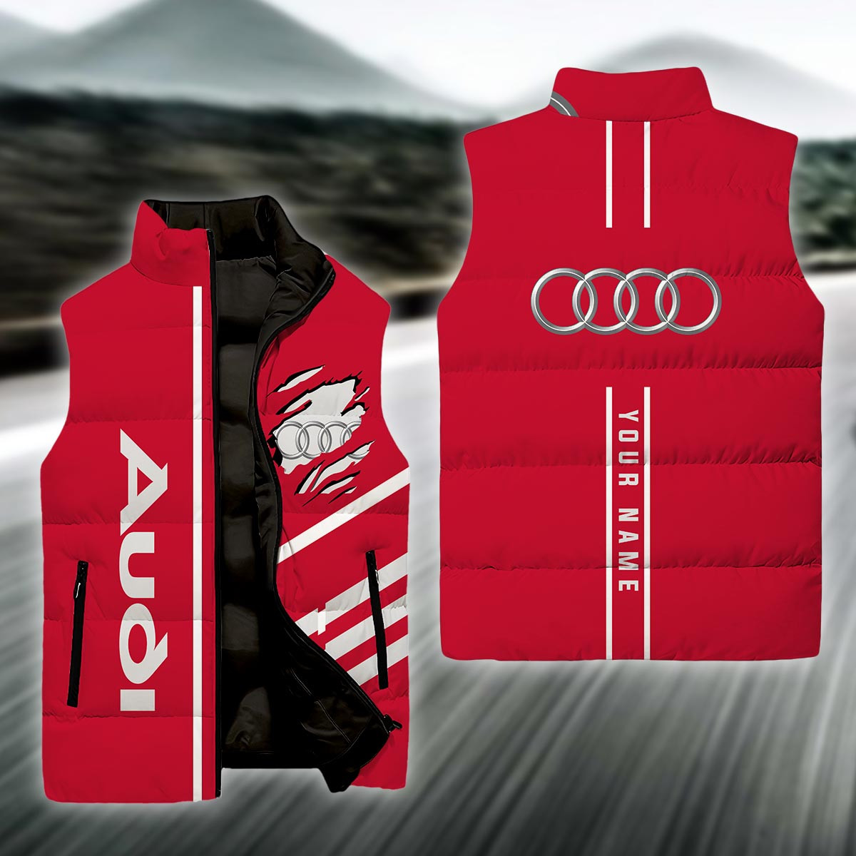 Audi Sleeve Down Puffer Jacket For Men