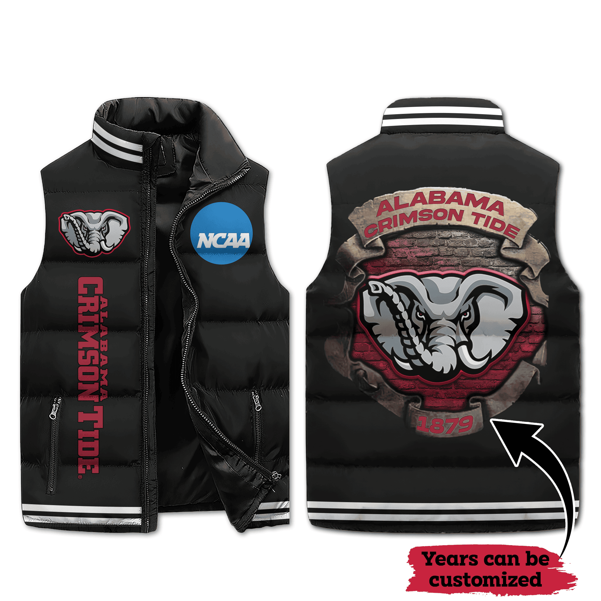 Alabama Crimson Tide Sleeveless Puffer Jacket