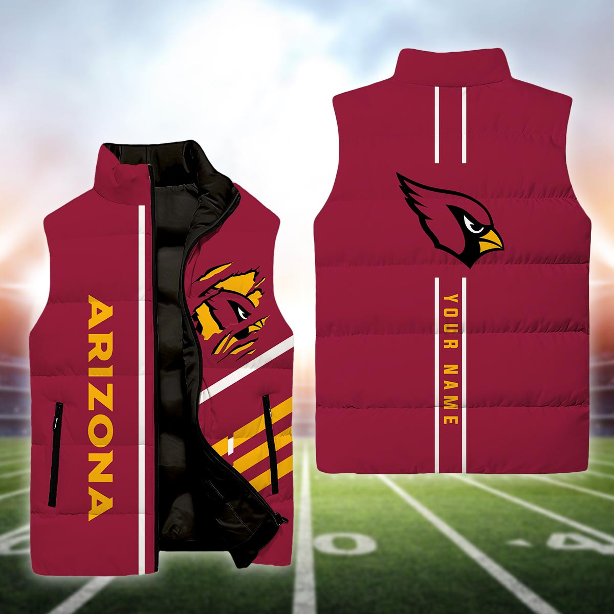 Arizona Cardinals Sleeveless Down Puffer Jacket
