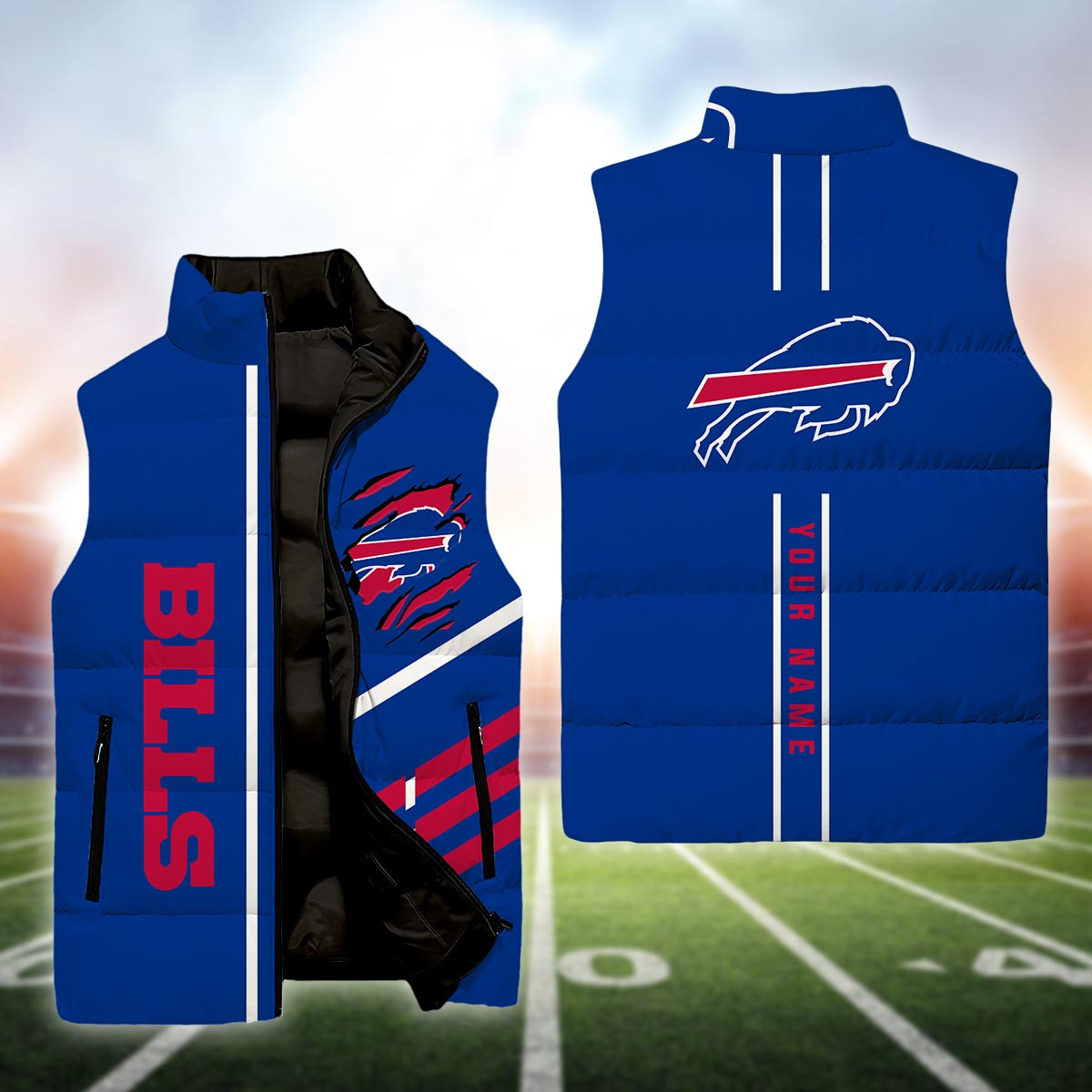 Buffalo Bills Sleeveless Down Puffer Jacket