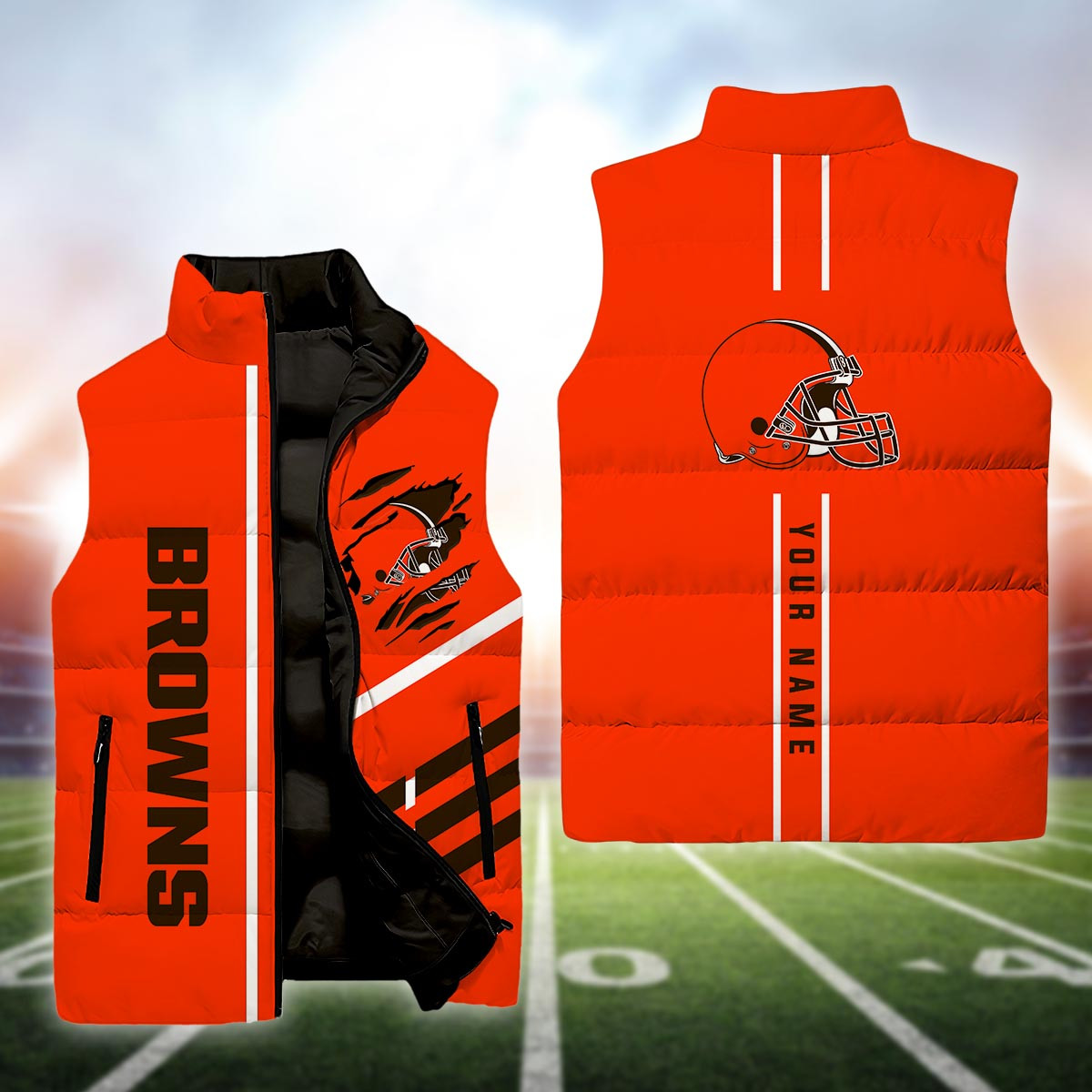 Cleveland Browns Sleeveless Down Puffer Jacket