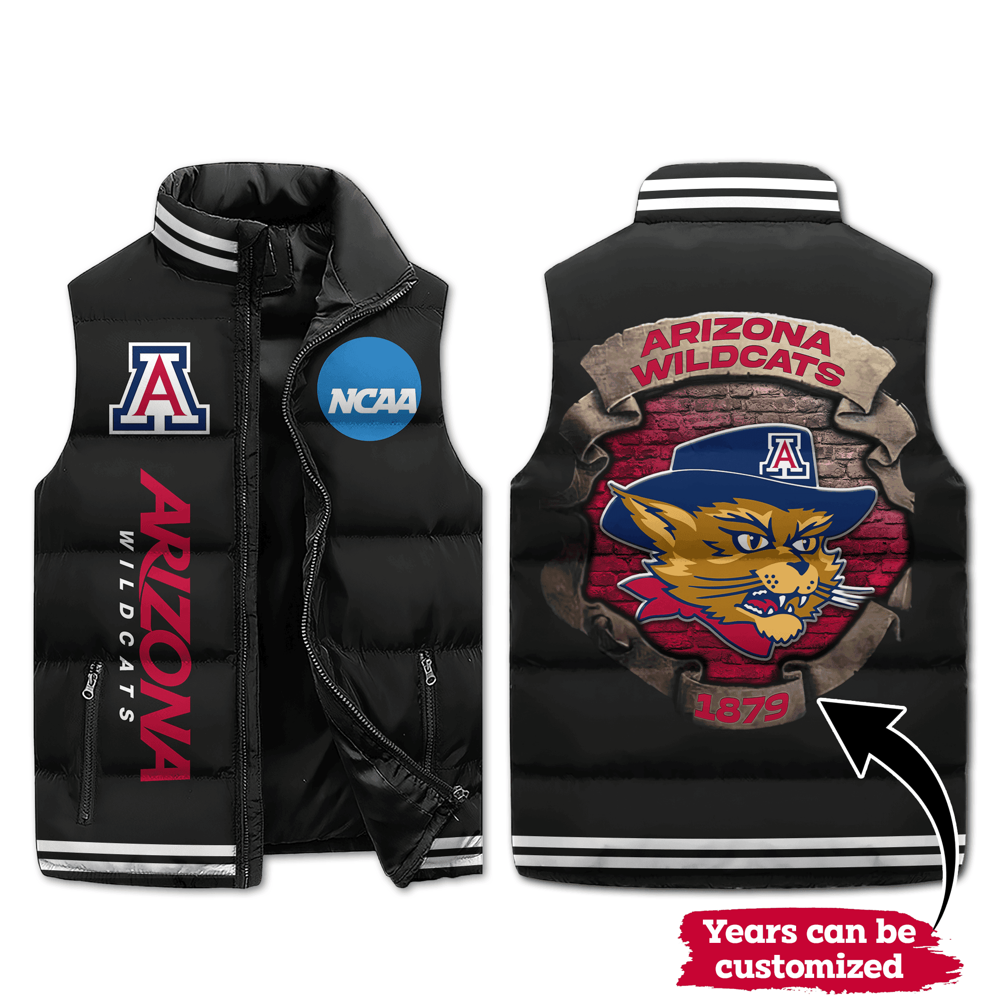 Arizona Wildcats Sleeveless Puffer Jacket
