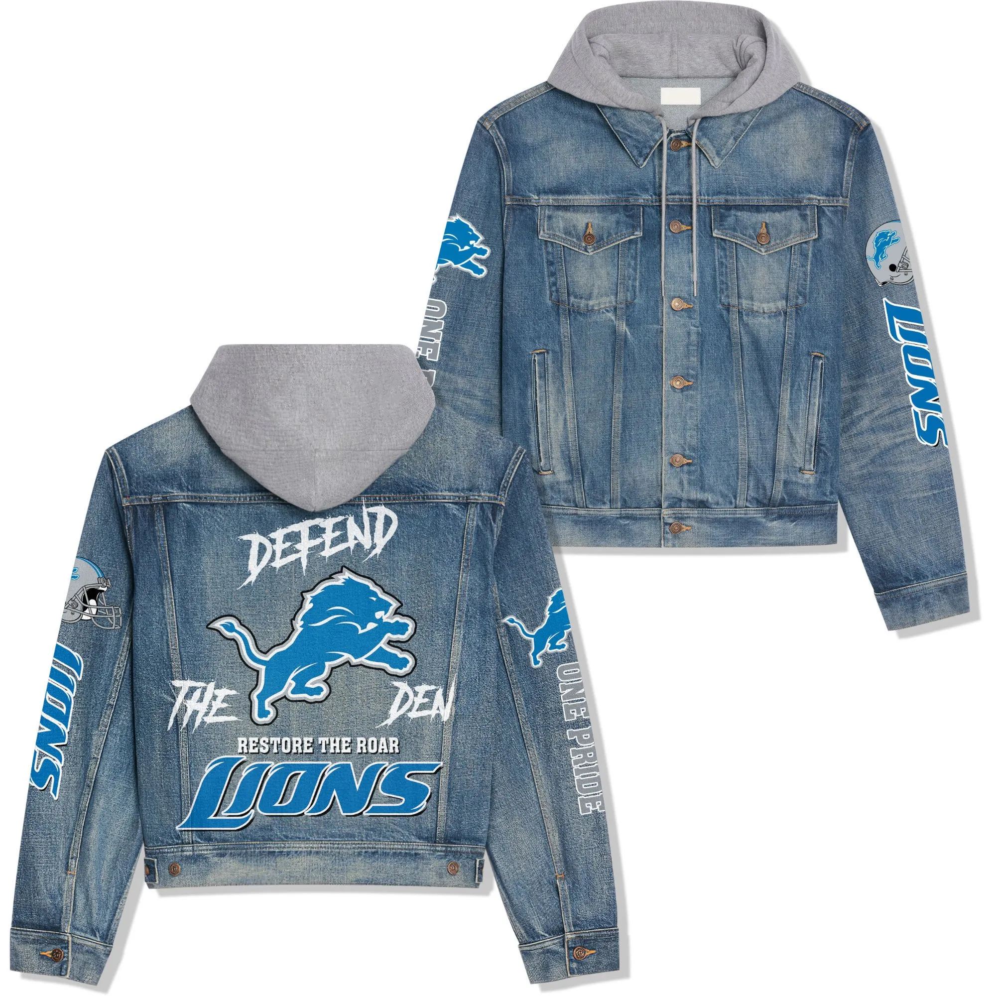 Detroit Lions Premium Fall Fashion Denim Jackets For Men Women New Collection Affordable Fall Denim Jackets 2025