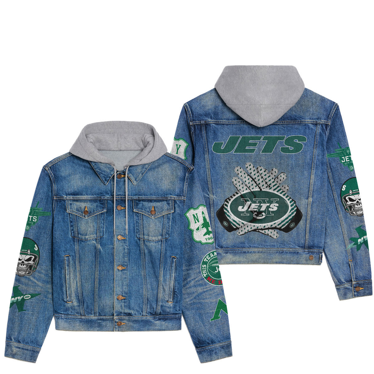 New York Jets Premium Fall Fashion Denim Jackets For Men Women New Collection