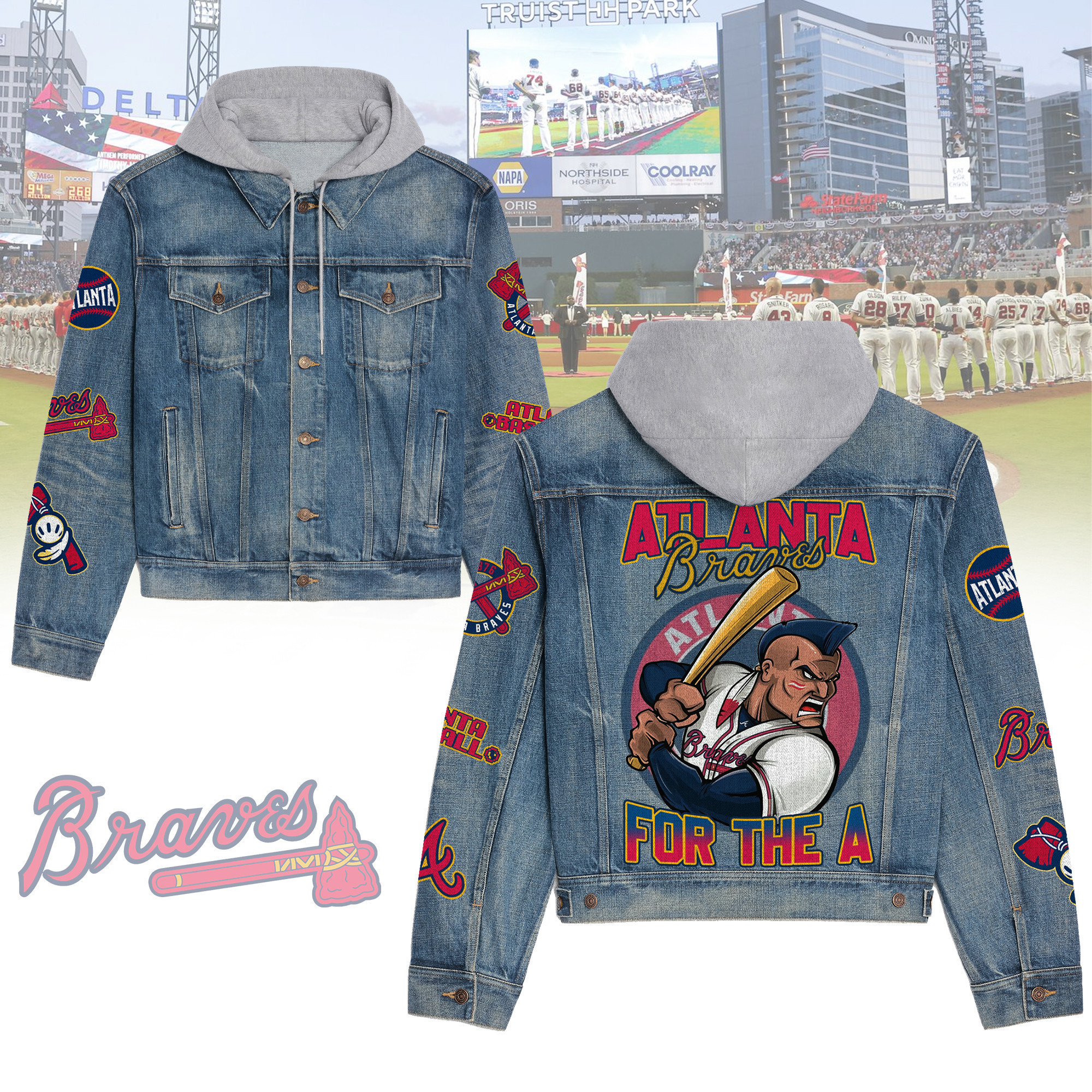 Aanta Braves Premium Hooded Denim Jacket For Men Women Collection Fall And Winter 2025